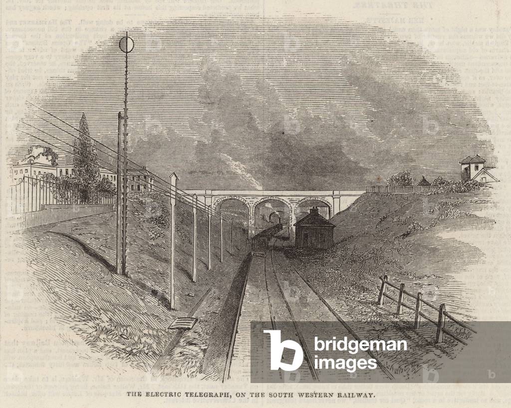 The electric telegraph on the South Western Railway (engraving)