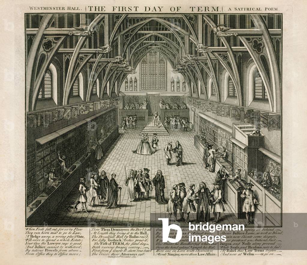 Westminster Hall, The First Day of Term, A Satirical Poem (engraving)