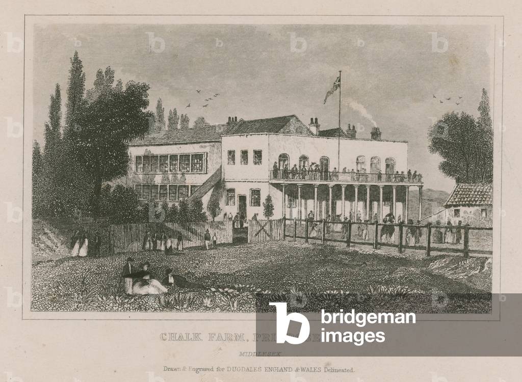 Chalk Farm, Primrose Hill, Middlesex (engraving)