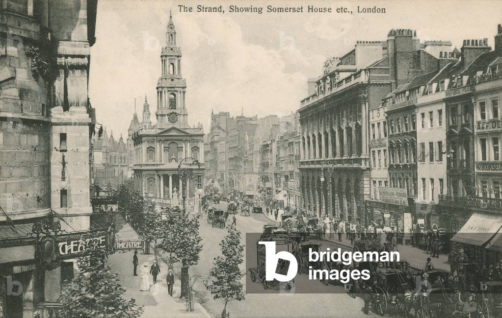 The Strand, showing Somerset House and St Clement Danes, London (photo)