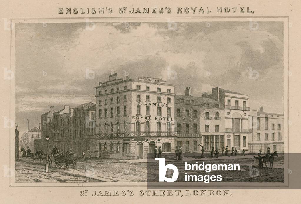 St James's Royal Hotel, St James's Street, London (engraving)