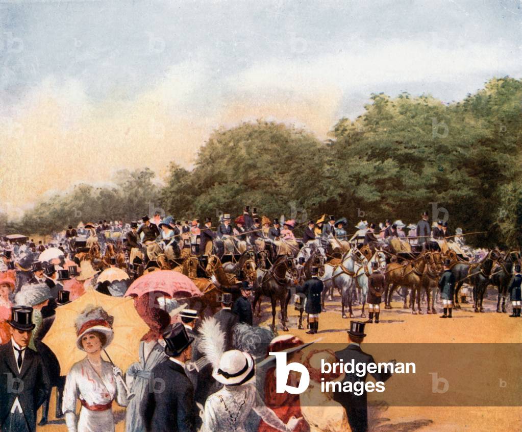 Meet of the Coaching Club (colour litho)