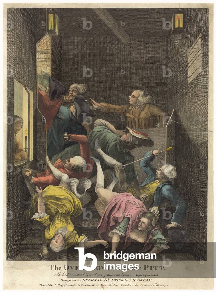 The Overflowing of the Pitt (coloured engraving)