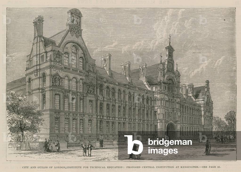 Institute for Technical Education, proposed central institution at Kensington (engraving)