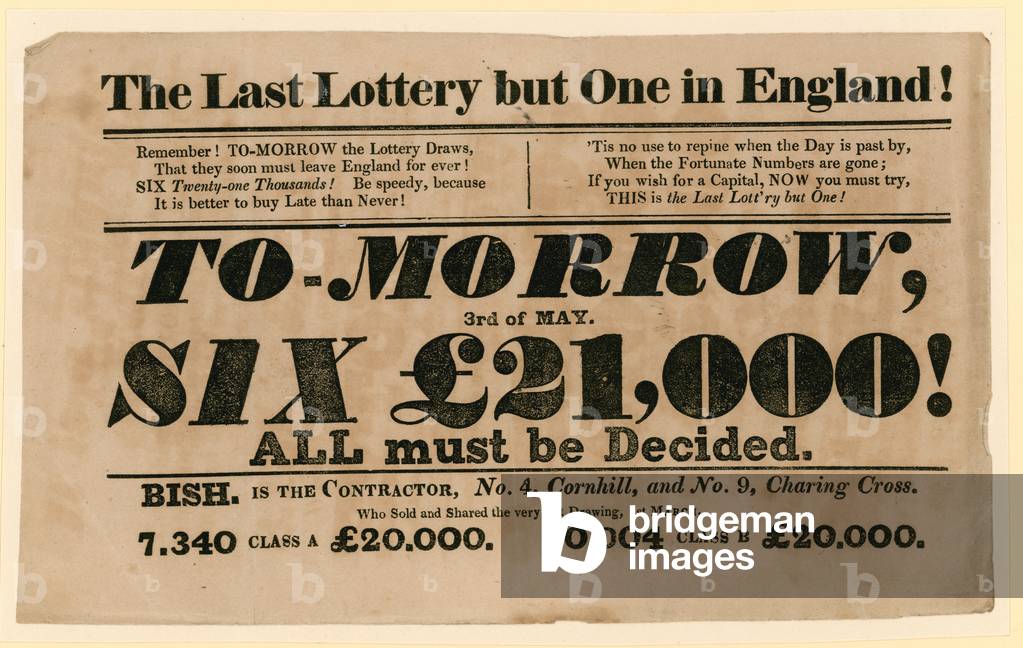 Last lottery but one (engraving)