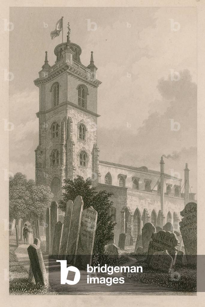 St Giles, Cripplegate, London (engraving)