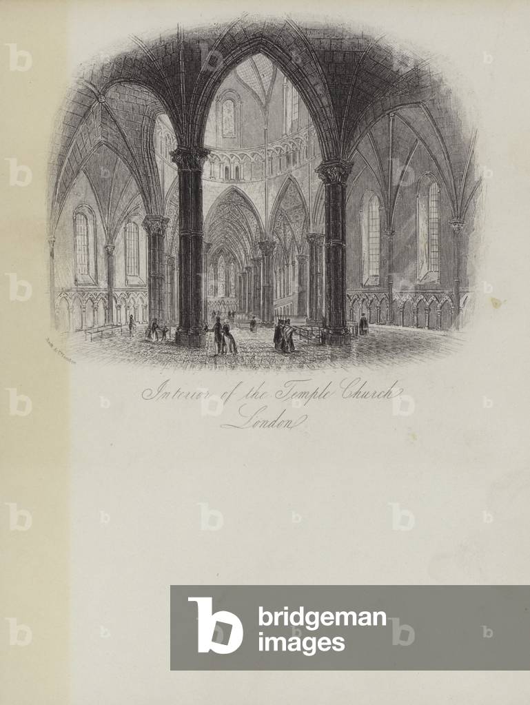 The Temple Church, Interior (engraving)
