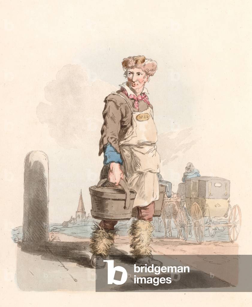 Waterman to a Coach-stand (coloured engraving)