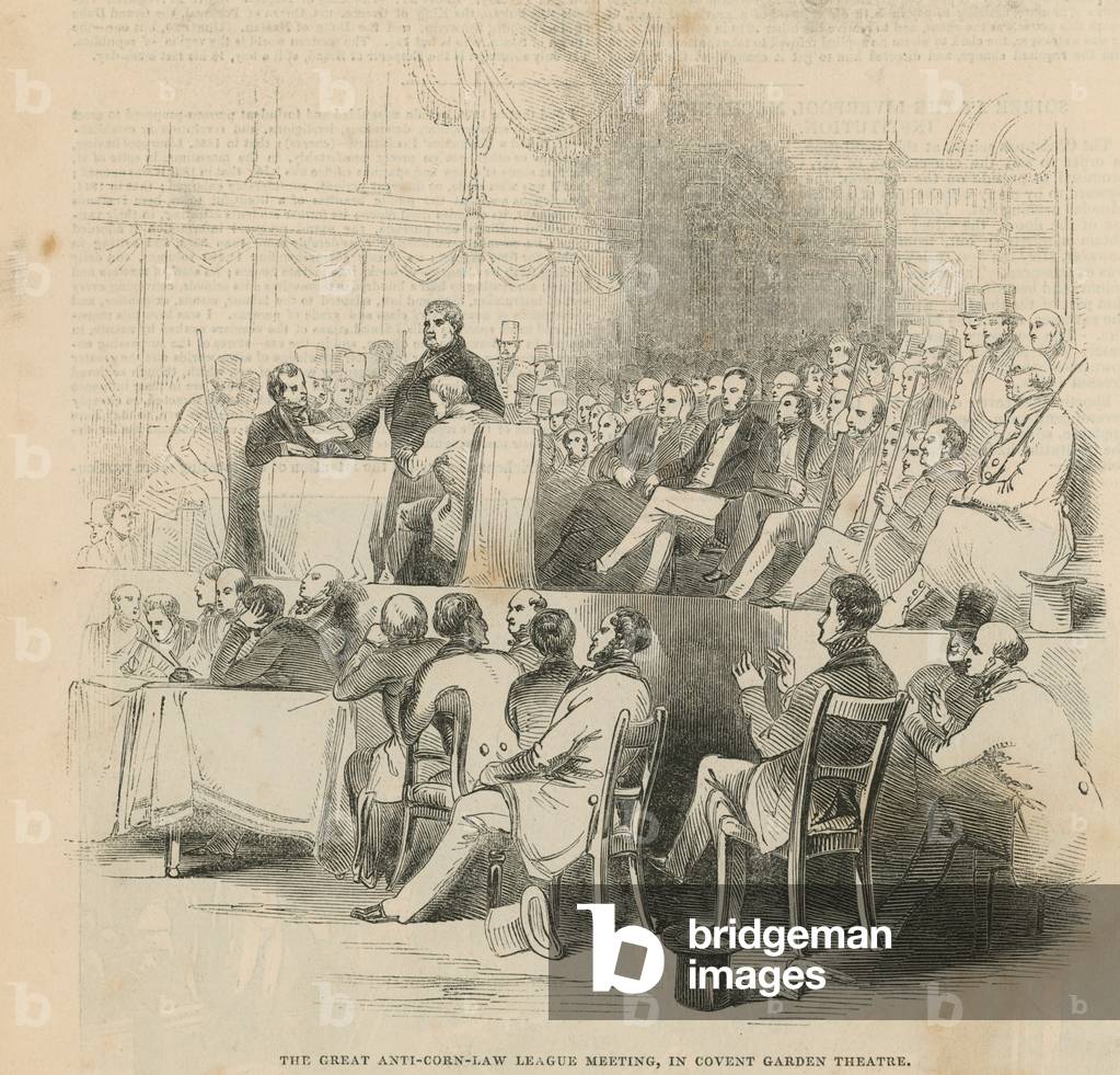 The great anti-corn law league meeting (engraving)