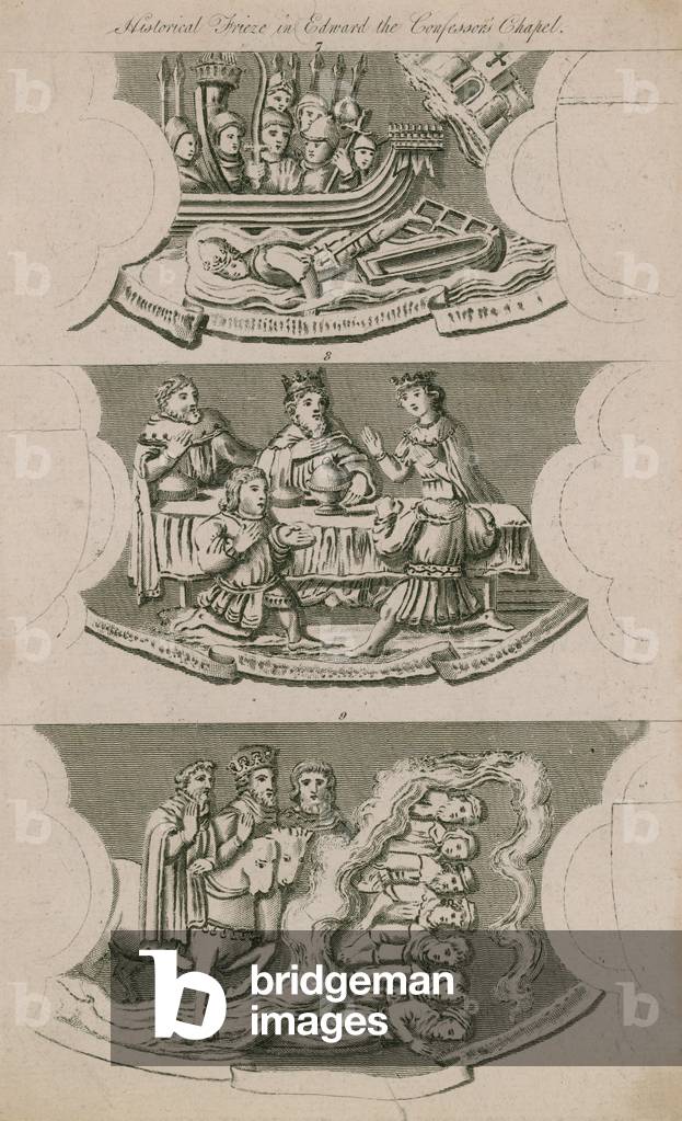 Historical Frieze in Edward the Confessor's Chapel (engraving)