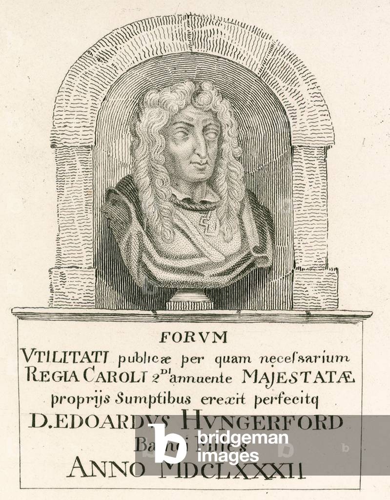 Sir Edward Hungerford, who was created a Knight of the Bath at the Coronation of King Charles II (engraving)