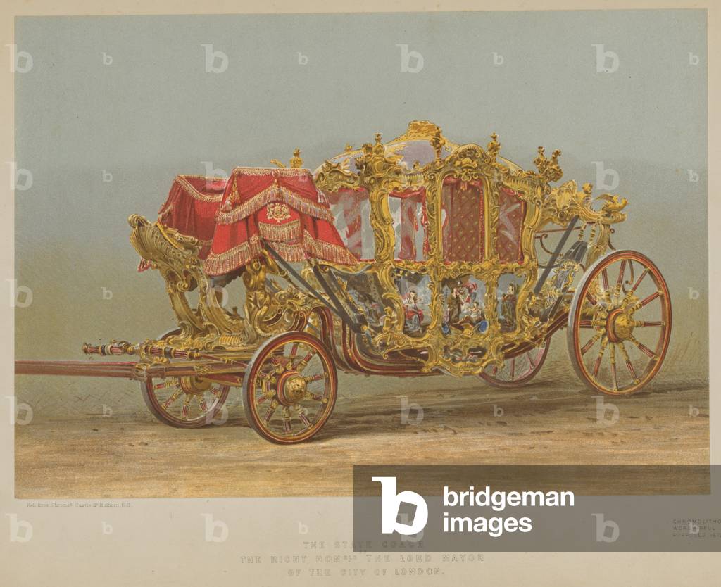 The State Coach of the Right Honourable The Lord Mayor of London (coloured engraving)