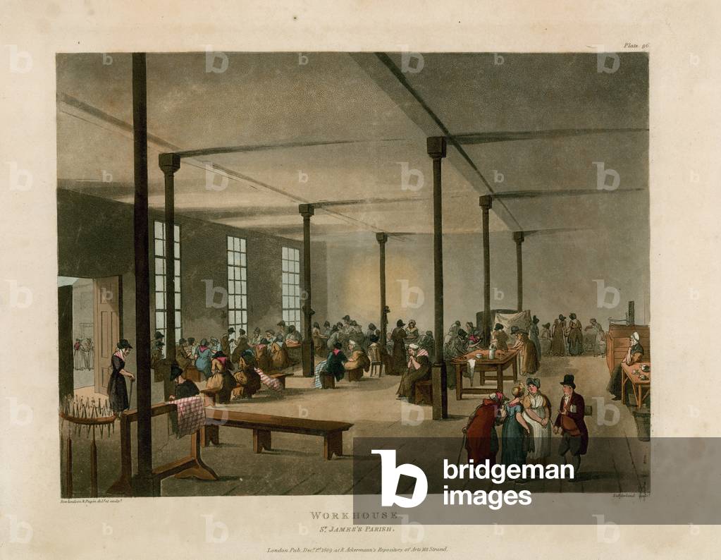 Workhouse St James's Parish (coloured engraving)