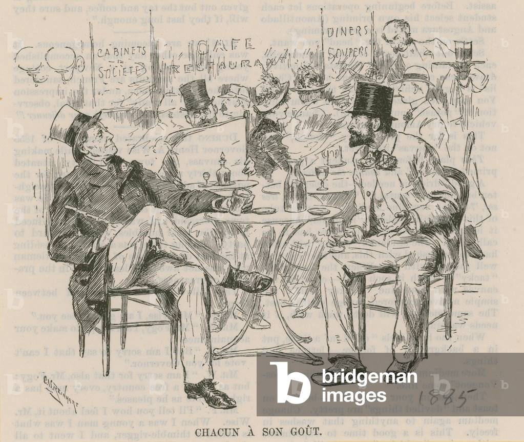 Chacun à son goût; Each to his own taste (engraving)