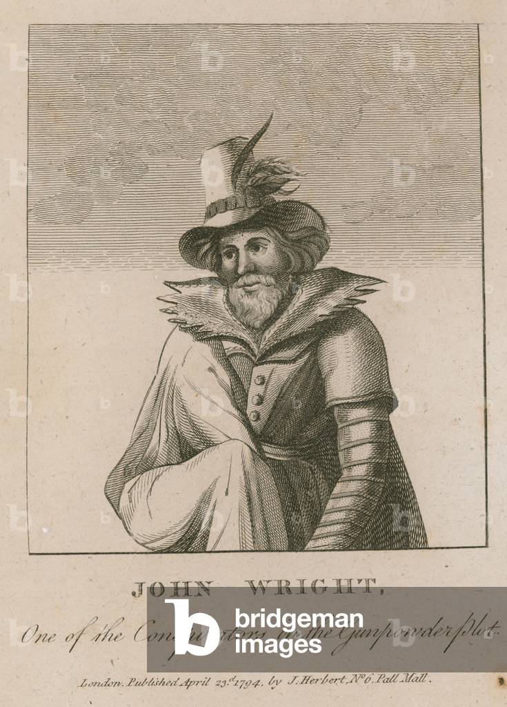 John Wright, one of the conspiritors in the Gunpowder Plot (engraving)