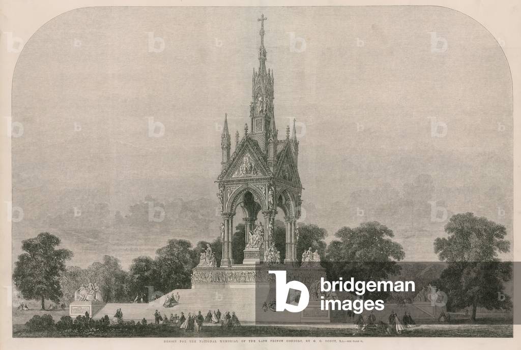 Design for the National Memorial of the late Prince Consort (engraving)