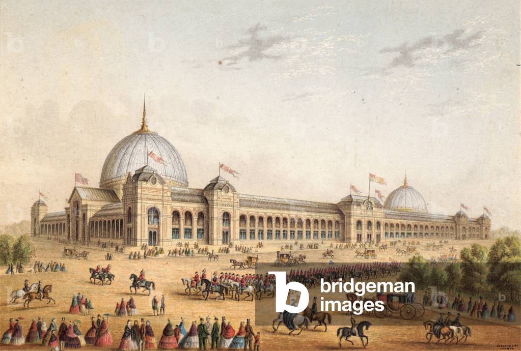 The International Exhibition Building of 1862 (coloured engraving)
