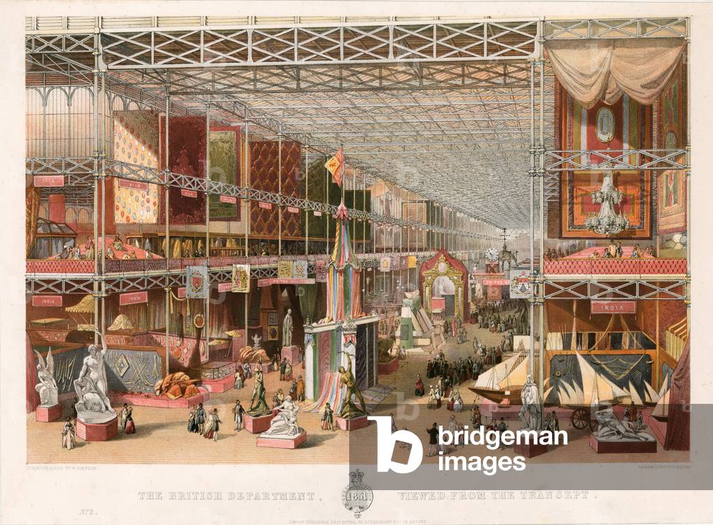 The British Department, Viewed from the Transept, Great Exhibition, 1851 (engraving)