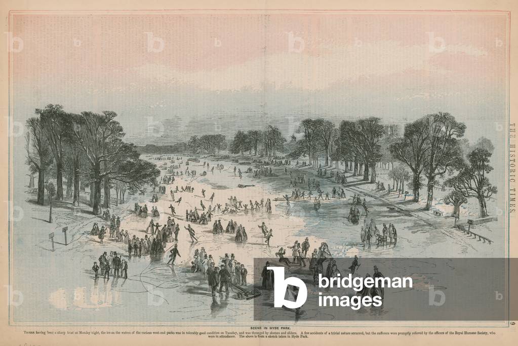 Scene in Hyde Park, London (engraving)