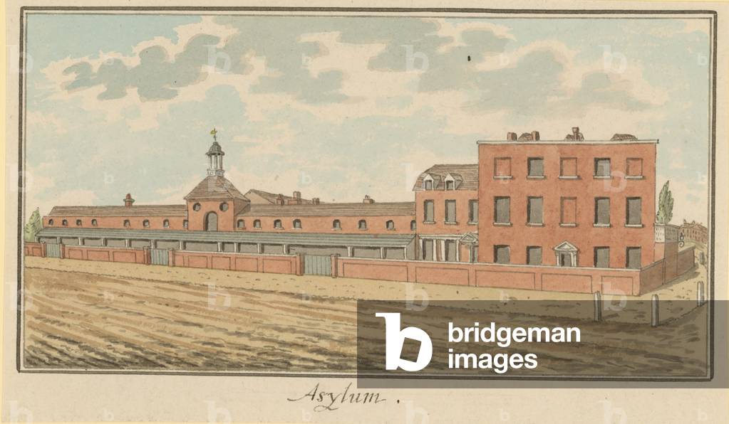 View of the asylum in St George's Fields (w/c on paper)