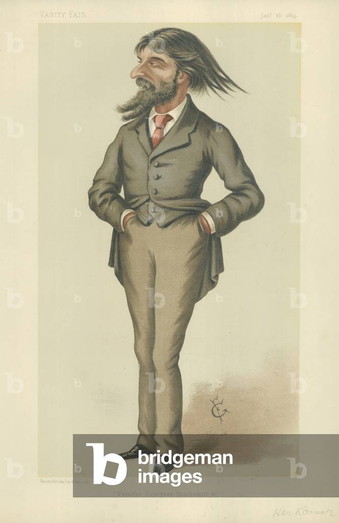 Mr Herbert Herkomer (colour litho)