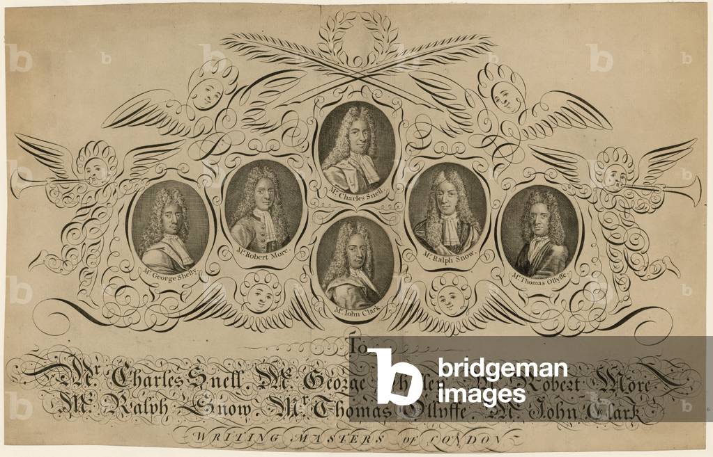 Writing masters of London (engraving)