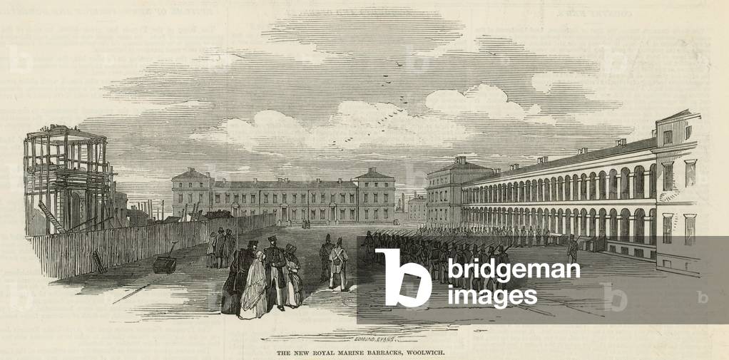 Royal Marine Barracks in Woolwich (engraving)