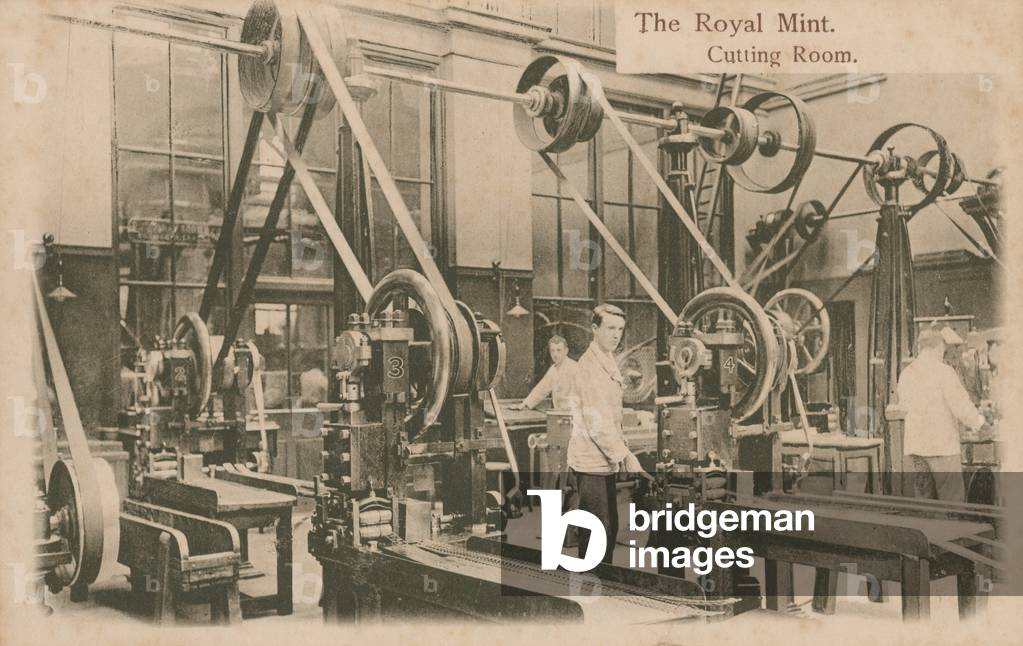 The cutting room at the Royal Mint, London (photo)