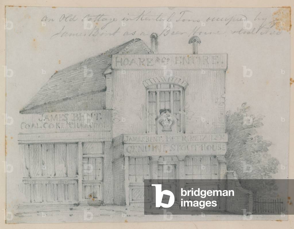 An old cottage in Kentish Town (pencil on paper)