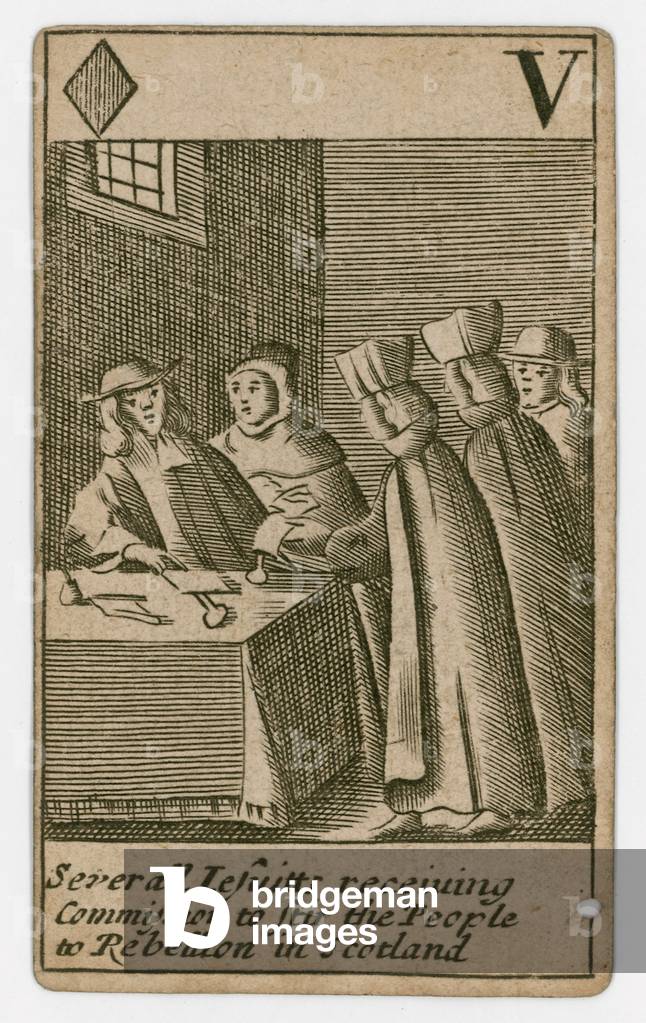 Popish Plot playing card (engraving)