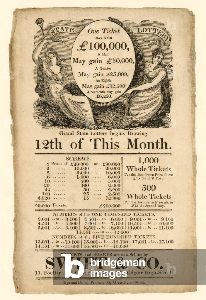 Lottery advertisement (engraving)