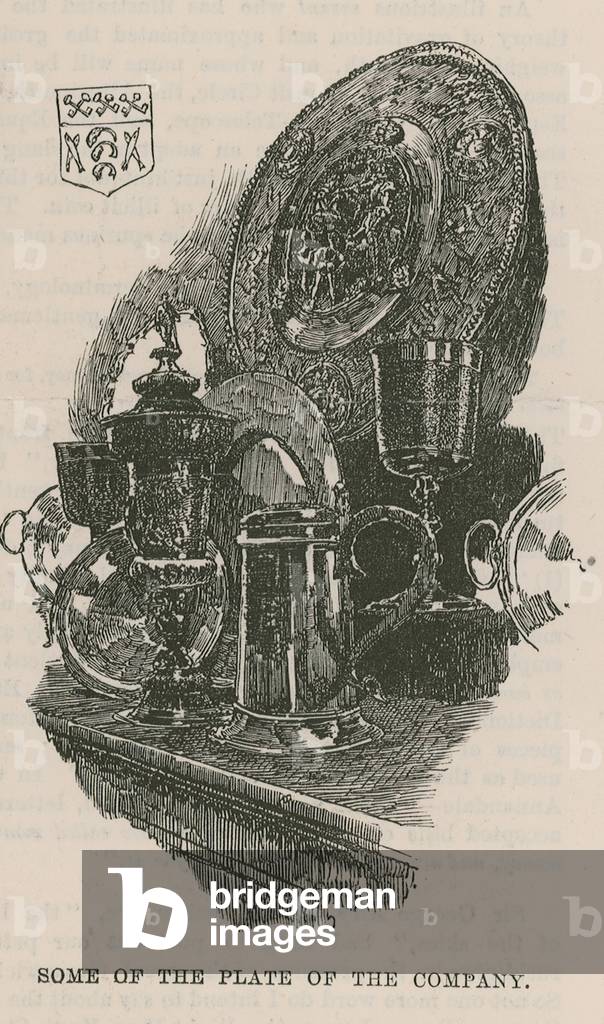 The City Guilds: The Fishmongers' Company: Some of the plate of the company (engraving)