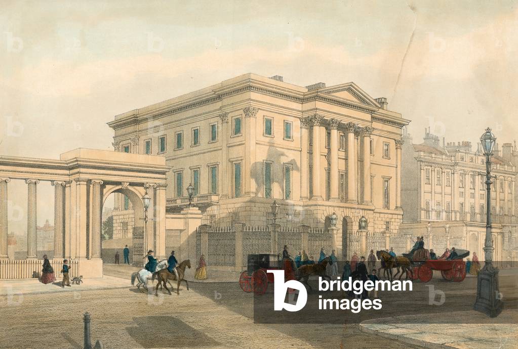 Apsley House and entrance to Hyde Park Corner, Piccadilly, London (engraving)