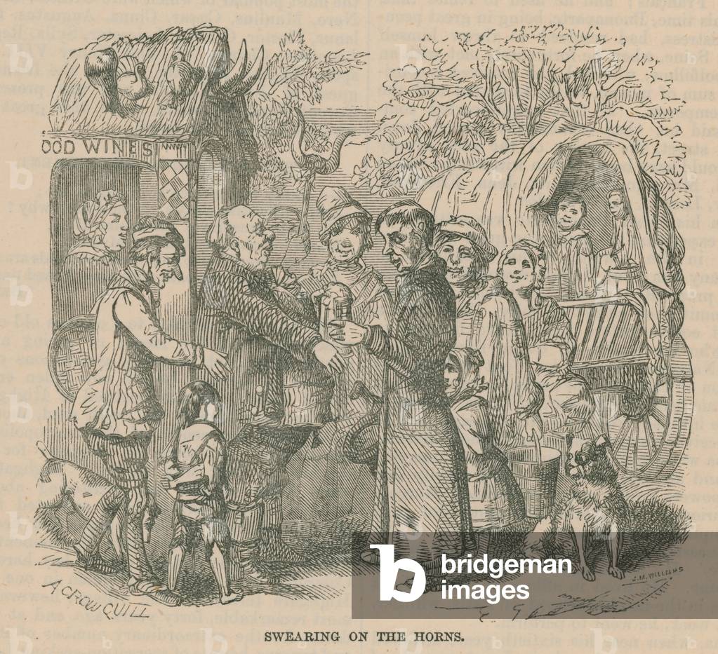 Swearing on the horns (engraving)