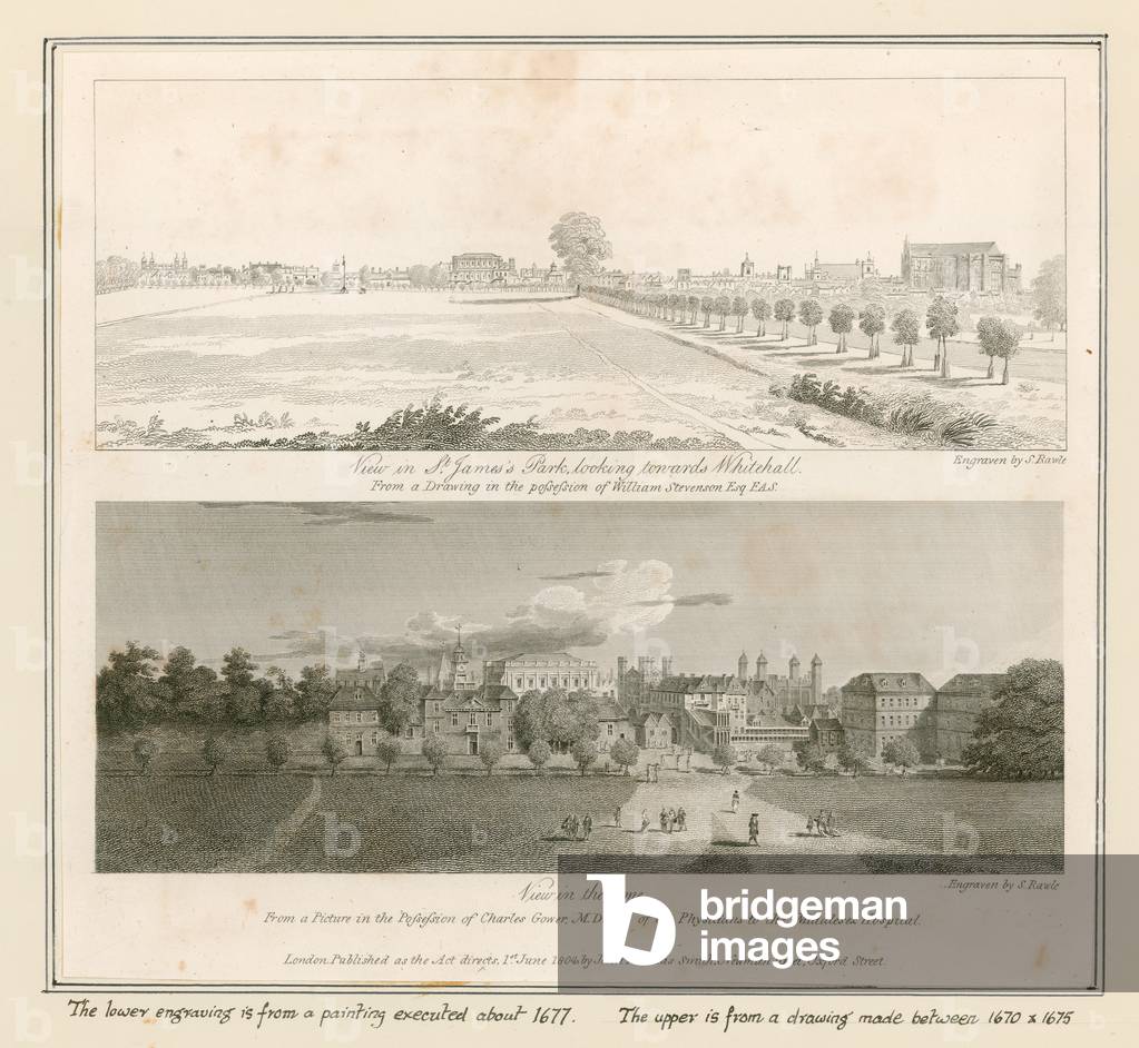 Old Horse Guards from St James's Park, late 17th century (engraving)