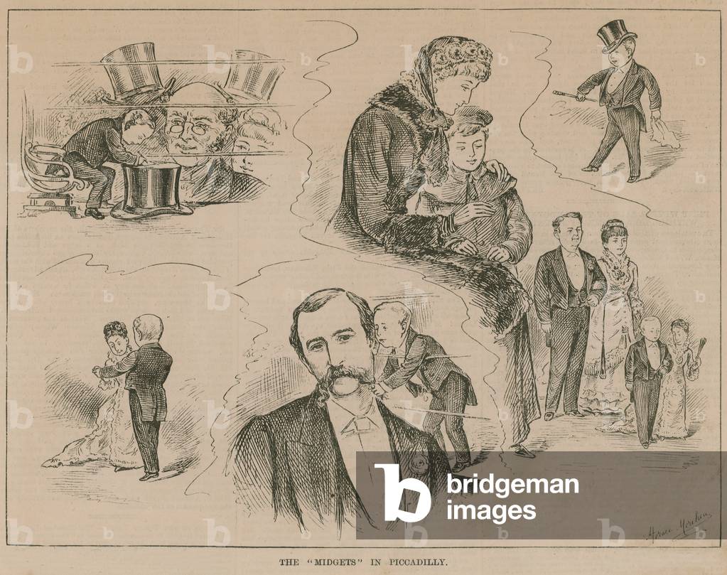 The midgets in Piccadilly (engraving)