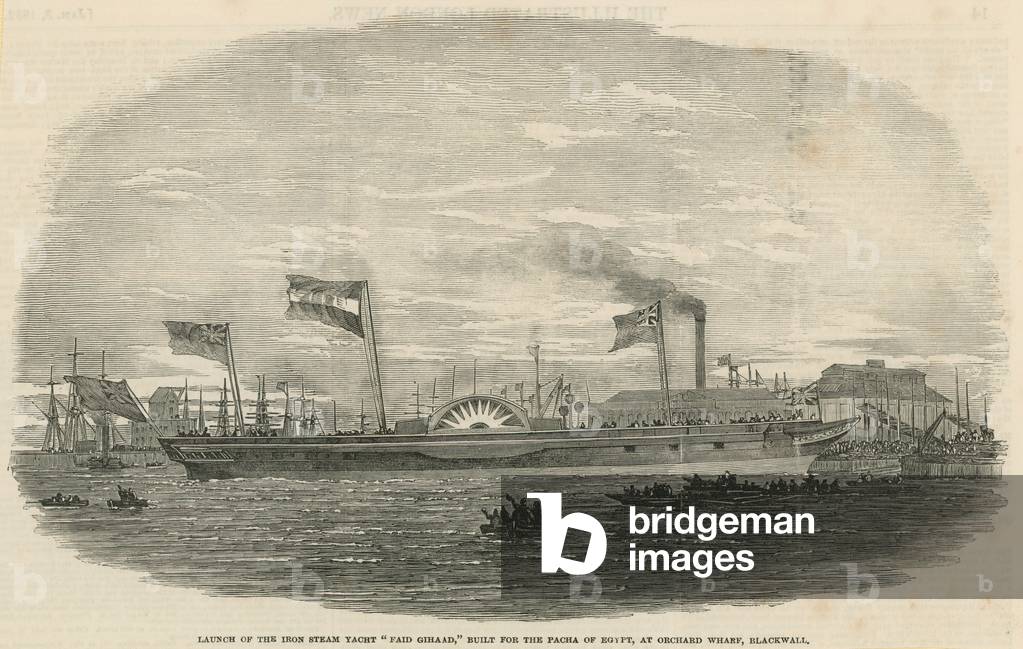 Launch of the Faid Gihaad (engraving)