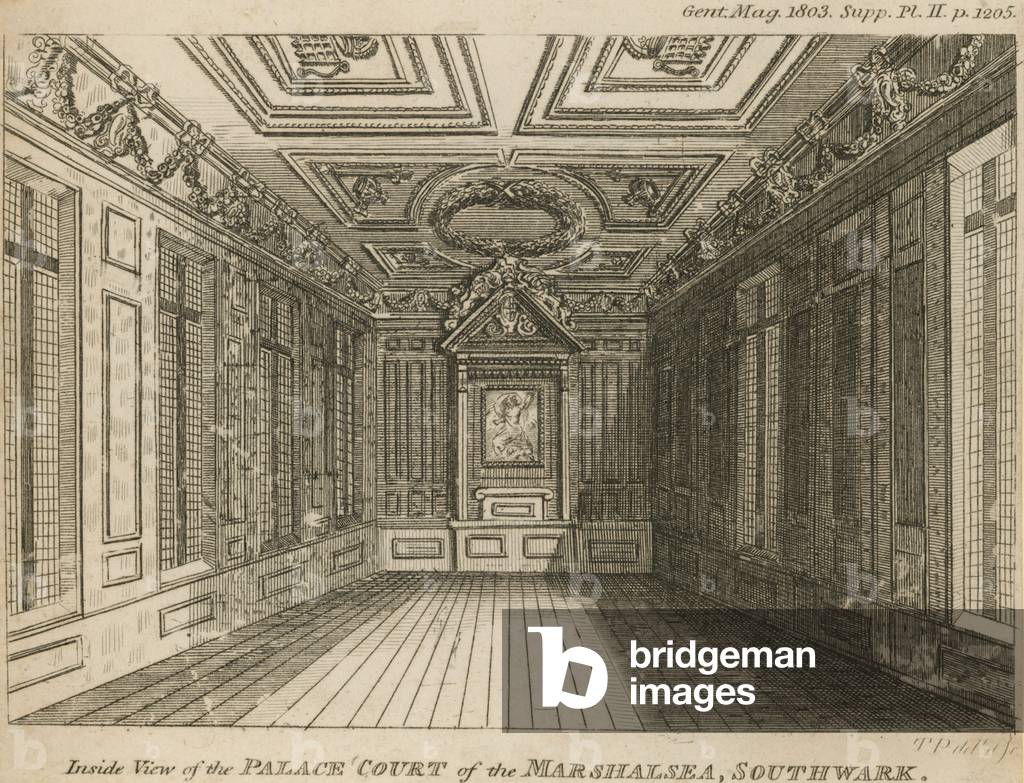 Interior of Palace Court of the Marshalsea Prison (engraving)