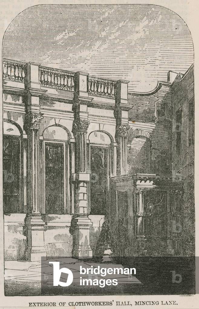 Exterior of Clothworkers' Hall, Mincing Lane, London (engraving)