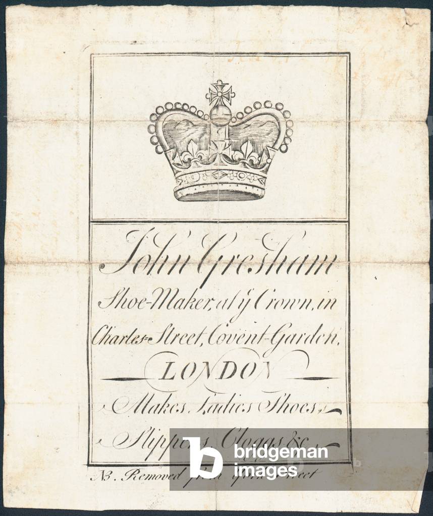 Trade card, John Gresham (engraving)