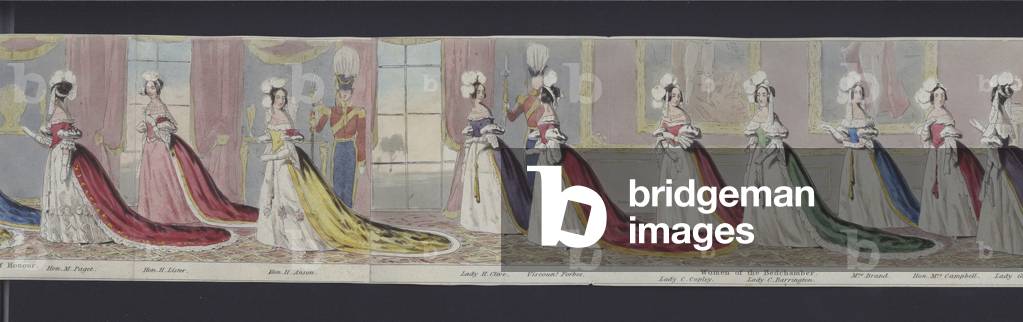 Part of the panorama of the marriage of Queen Victoria, c.1840 (hand-coloured aquatint)