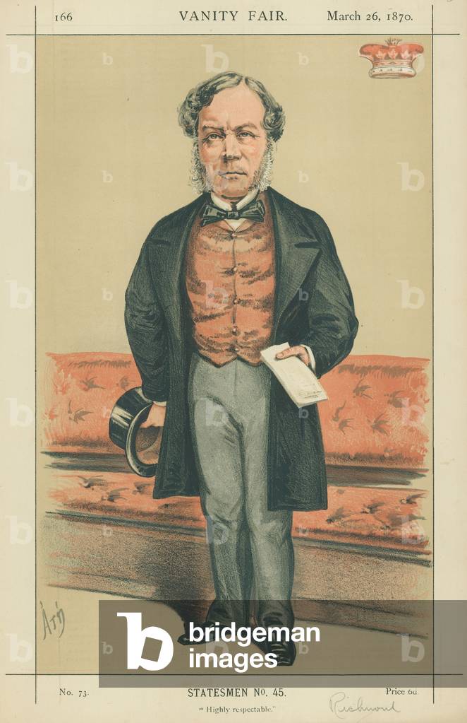 Viscount Ranelagh, Highly respectable, 26 March 1870, Vanity Fair cartoon (colour litho)