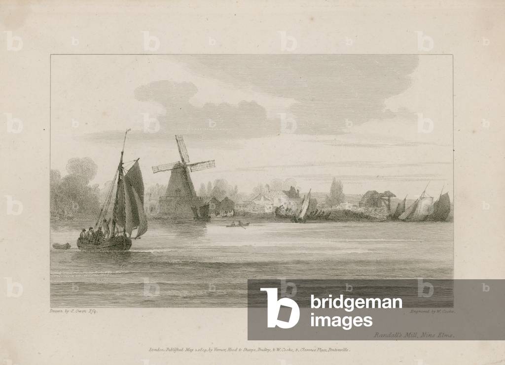 Randall's Mill, Nine Elms (engraving)