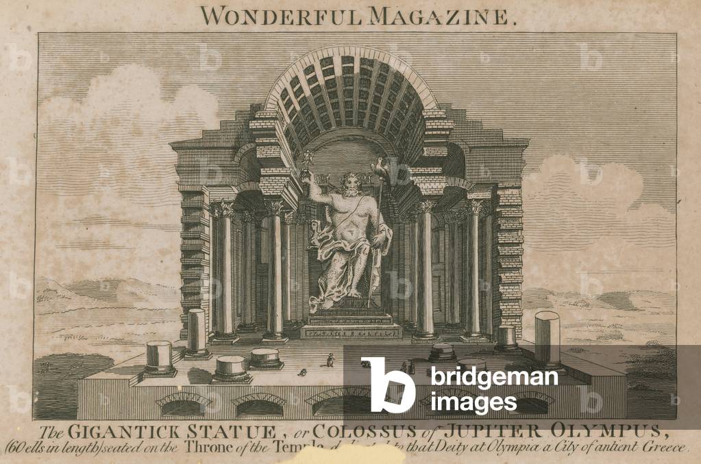 The gigantic statue, or Colossus of Jupiter Olympus (engraving)