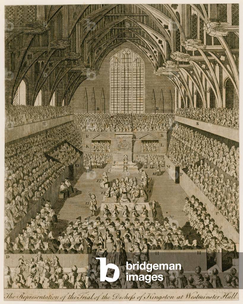 The Representation of the Trial of the Duchess of Kingston at Westminster Hall (engraving)