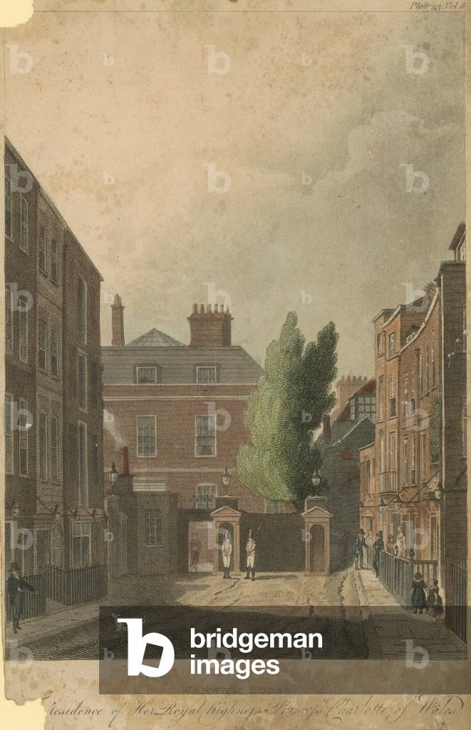 Warwick House, residence of Her Royal Highness Princess Charlotte of Wales (coloured engraving)