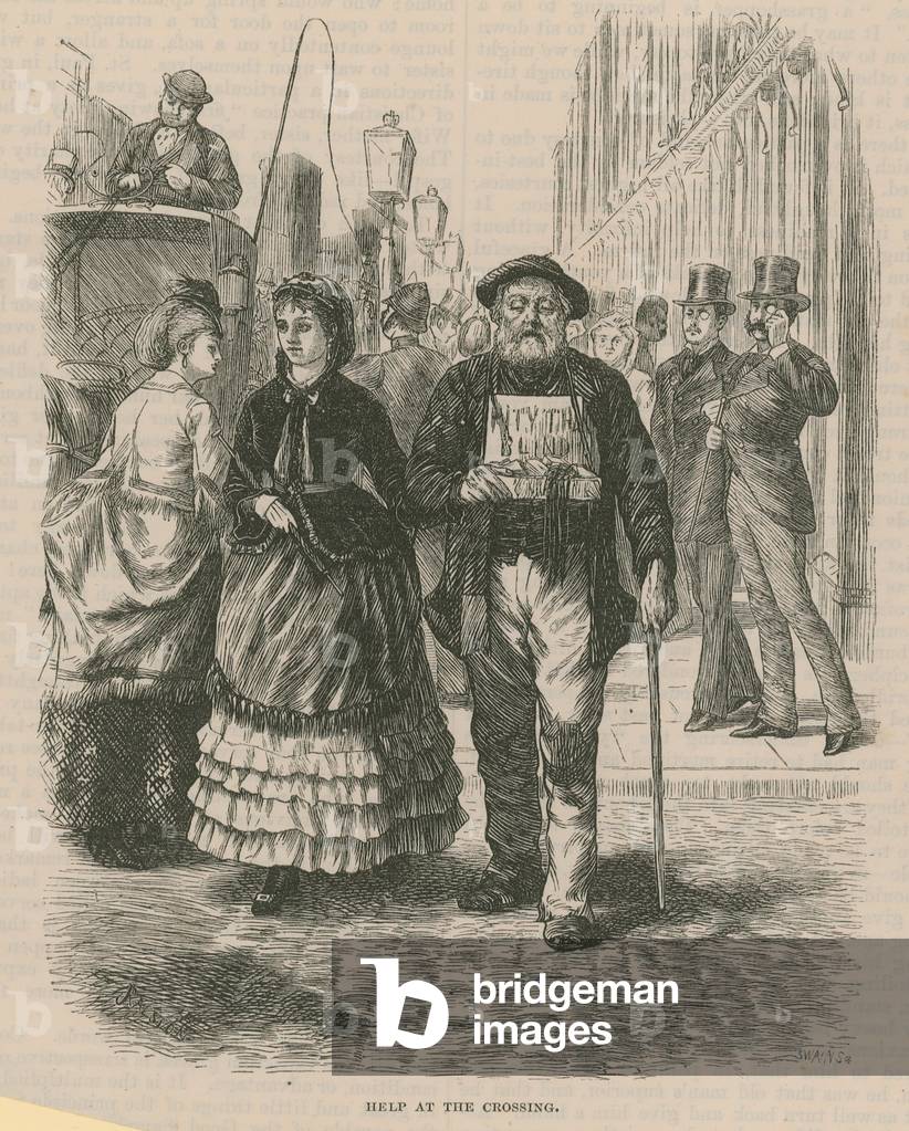 Help at the crossing (engraving)