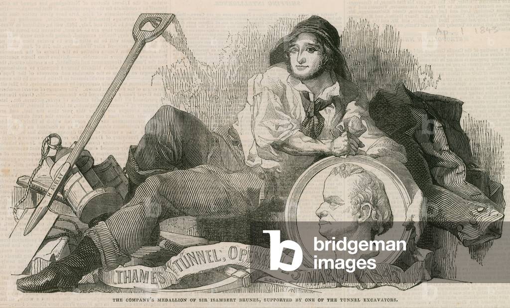 The opening of the Thames Tunnel (engraving)