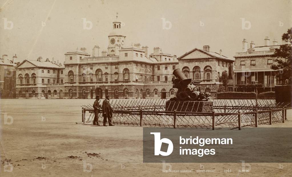 General view of the Horse Guards Parade (b/w photo)