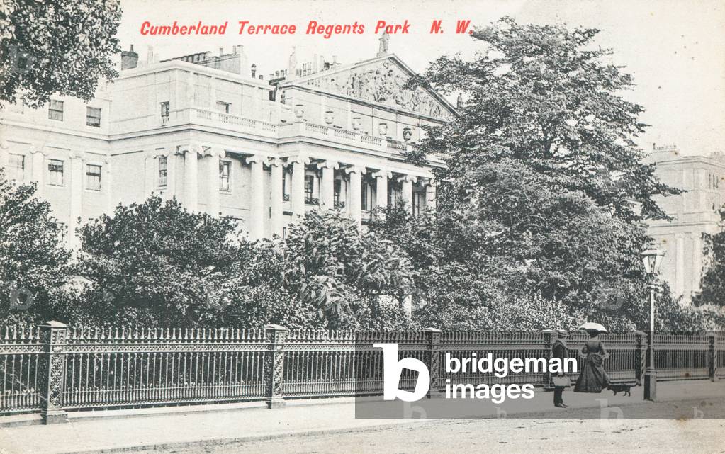 Cumberland Terrace in Regent's Park (b/w photo)